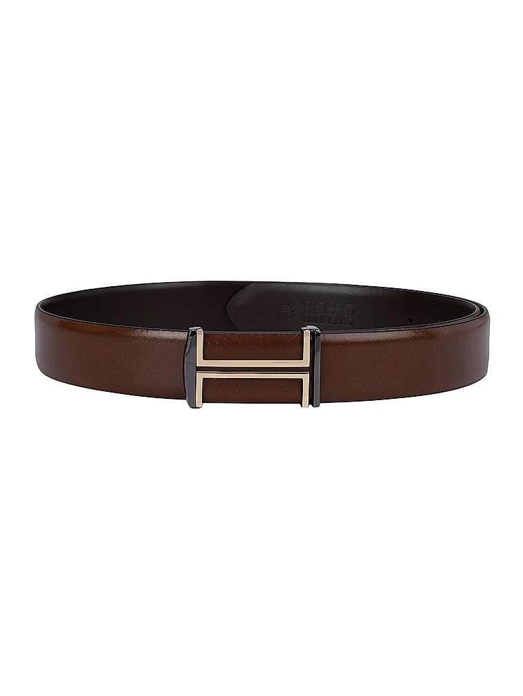 Brown Plain Leather Belt